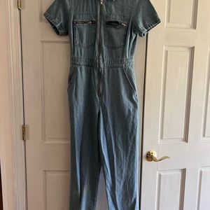 Topshop denim jumpsuit